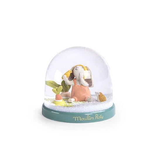 (NO BOX) Trois Petits Lapins Snow Globe – Moulin Roty