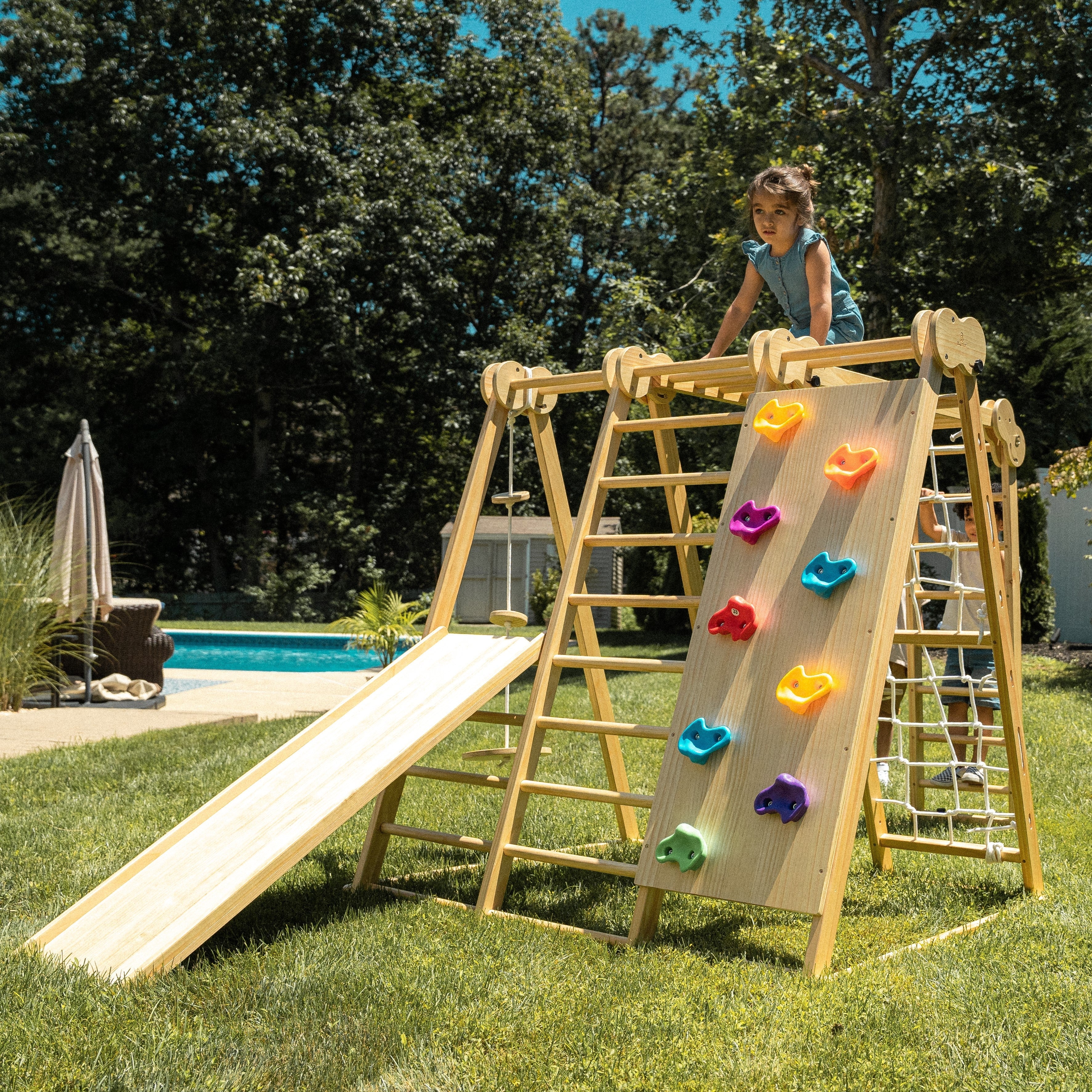 Chestnut 8 in 1 Jungle Gym for Toddlers by Avenlur Wood Wood Toys