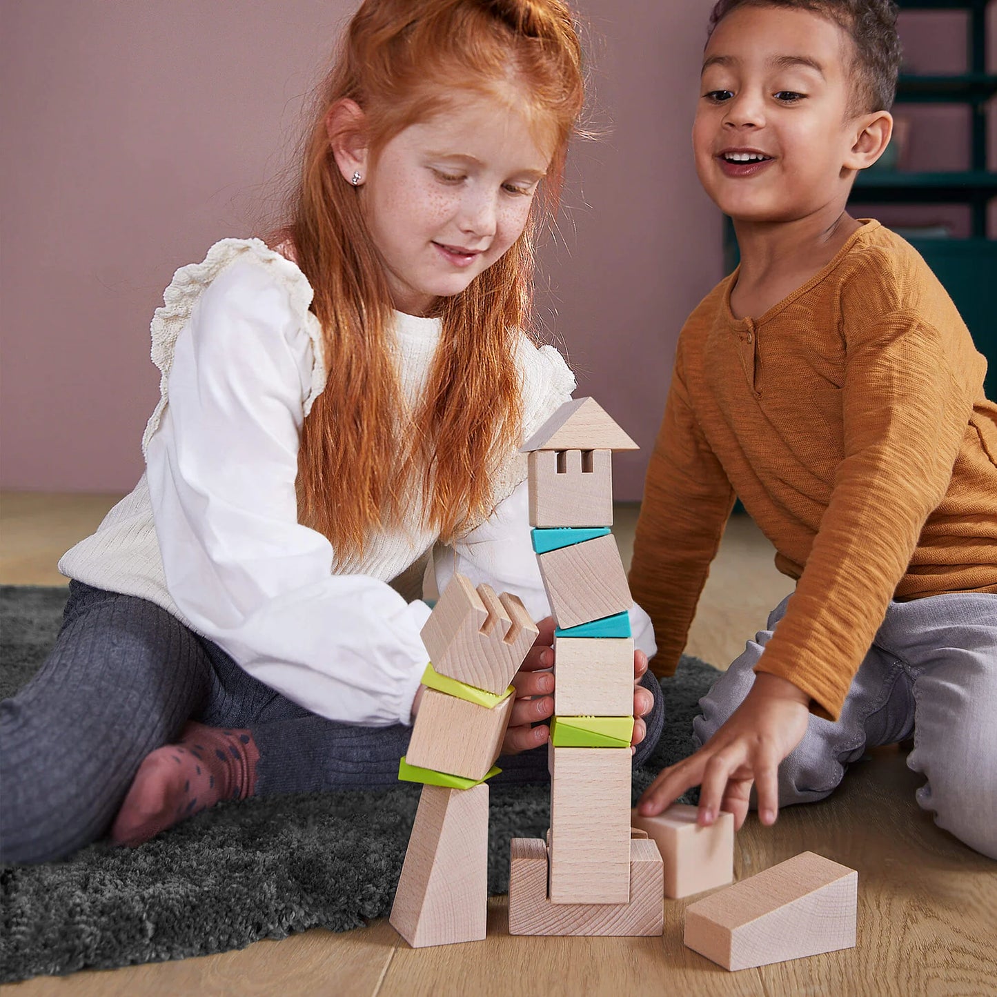 HABA 3-D Arranging - Crooked Towers Wooden Blocks