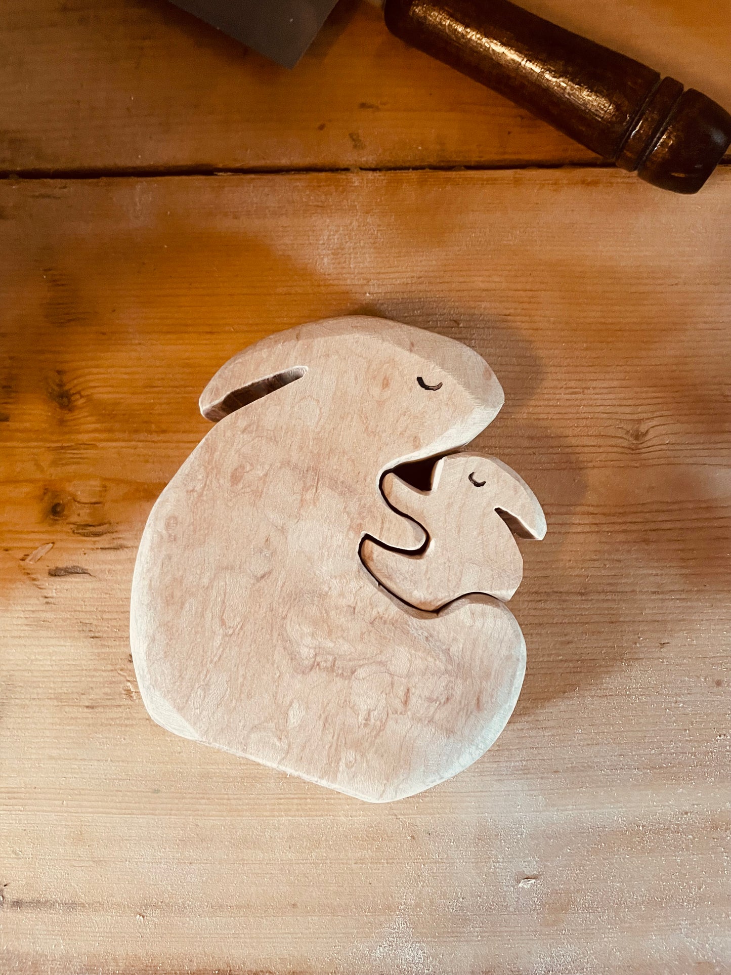 Handmade Bunny Hug Puzzle - Made in Canada