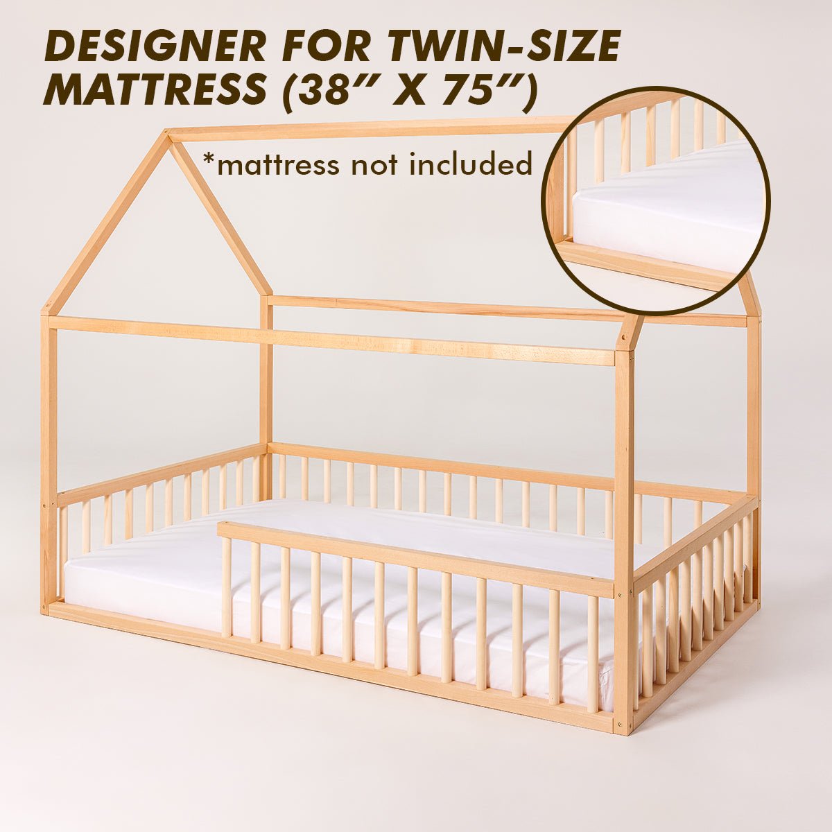 House Bed For Kids and Toddlers from 1 y.o. (US Twin-Size) + FREE GIFT