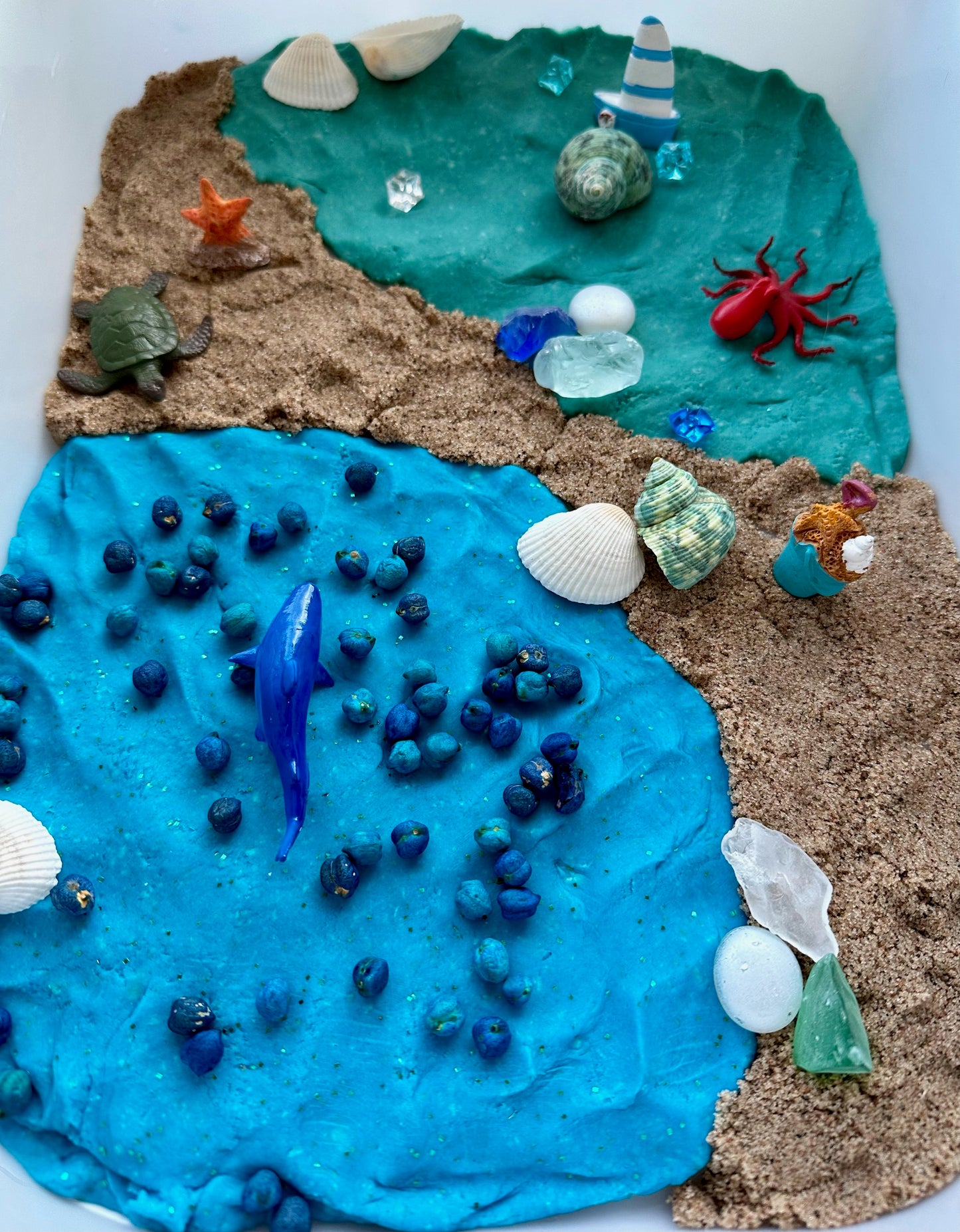 Ocean Play Dough Kit by Sensory Made Simple
