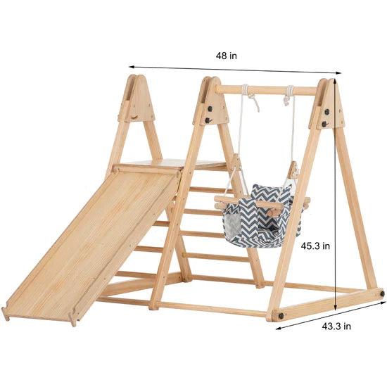 Genévrier - Ensemble de jeu pliable en bois véritable par Avenlur