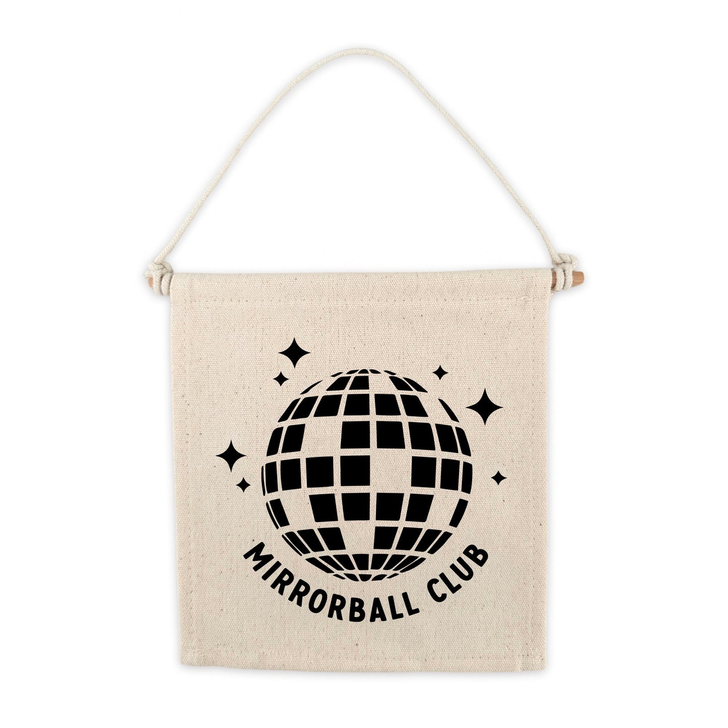 Panneau suspendu en toile du club de Mirrorball TS