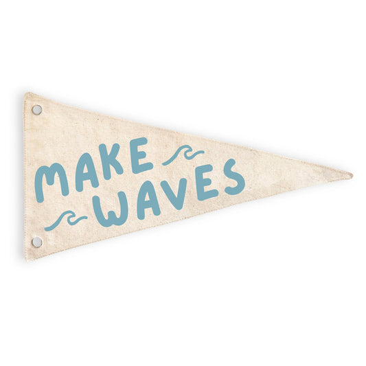 (OPEN BOX) Make Waves Canvas Pennant Flag