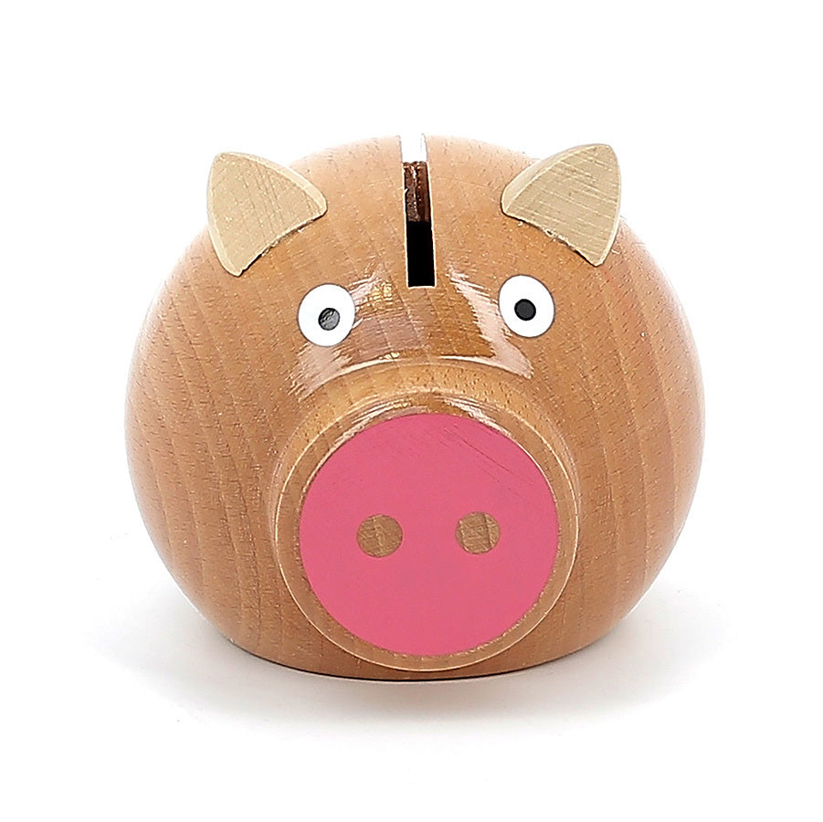 (DAMAGED BOX) Money Box - Pig, Natural and Pink - by Vilac