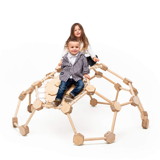 Aire de jeux en bois Géodôme / Dôme d'escalade pour enfants 2-6 ans