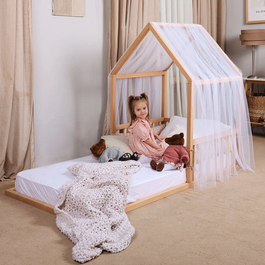 Small House Bed For Kids and Toddlers from 2 y.o. (US Twin-Size) + FREE GIFT