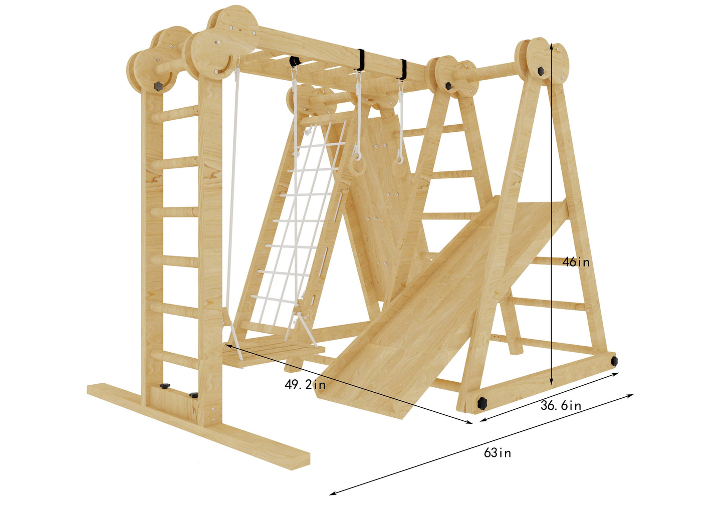 Chestnut - 8-in-1 Jungle Gym for Toddlers by Avenlur