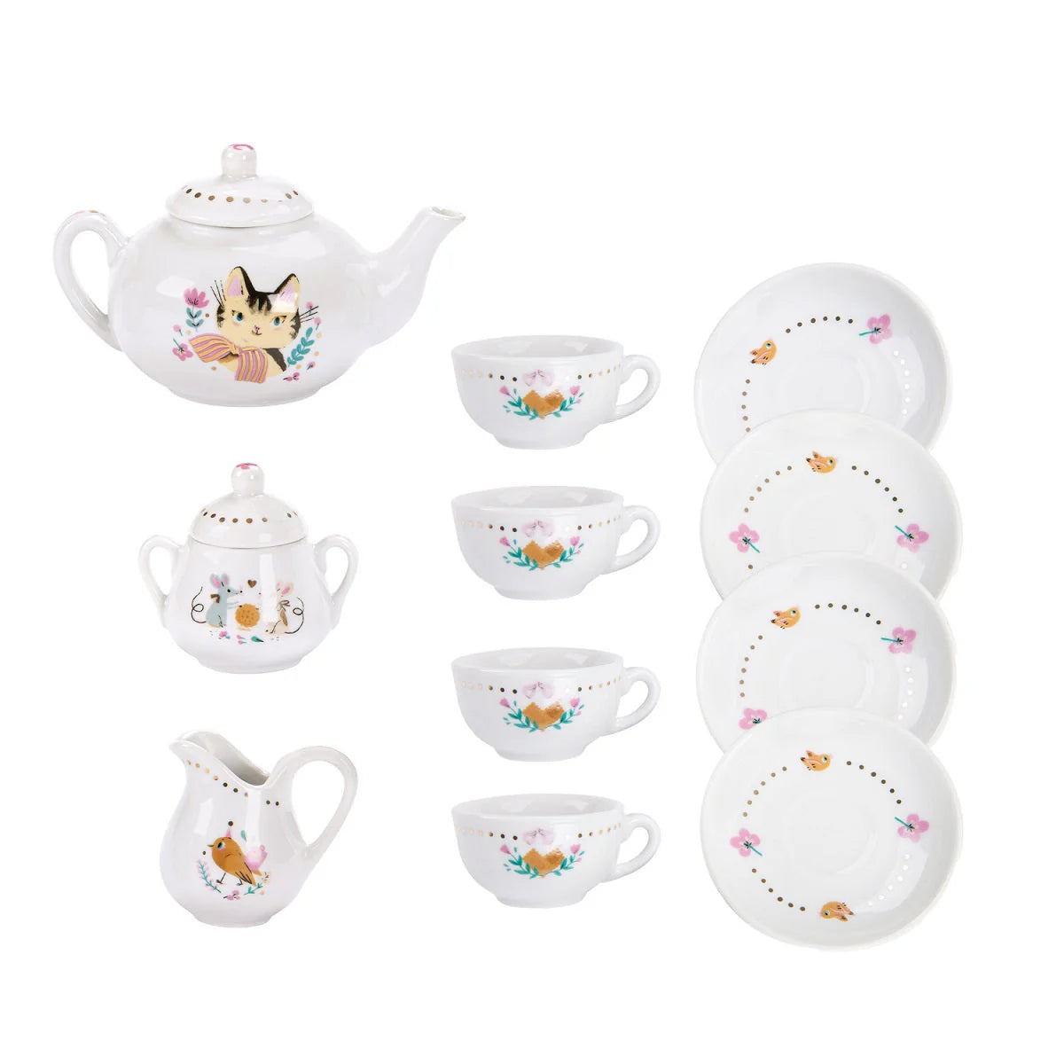 (DAMAGED BOX)  Parisiennes - Ceramic Tea Set by Moulin Roty