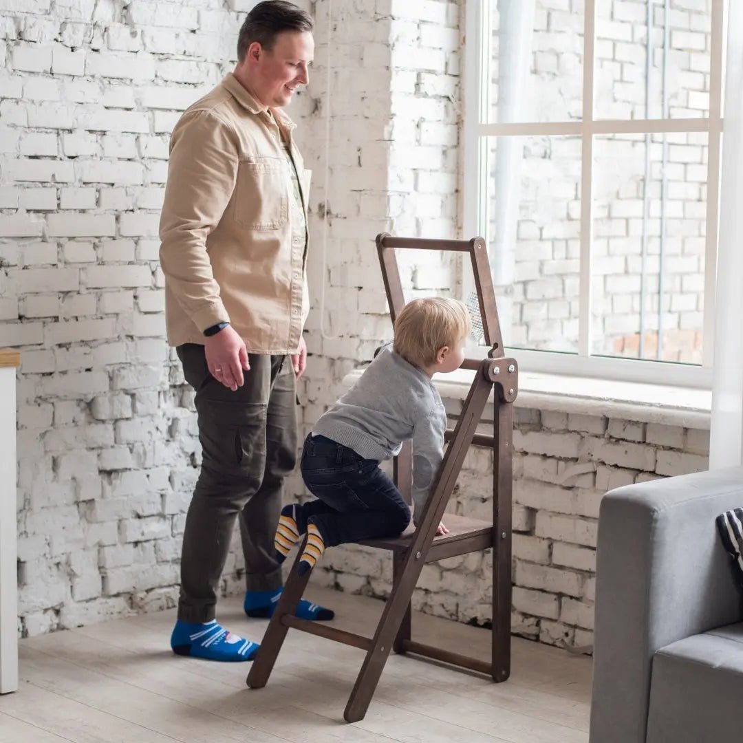 Wooden Step Stool for Preschool - Kid Chair That Grows