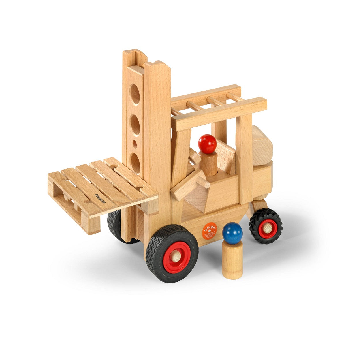 (DAMAGED BOX) Fagus Forklift - Wooden Play Vehicles from Germany