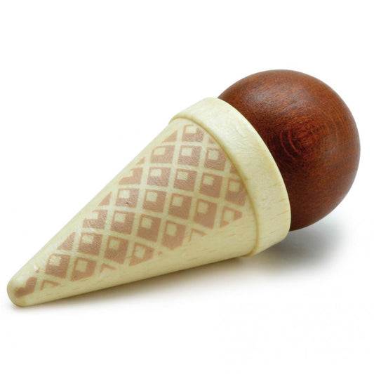 Erzi Ice Cream Cone (Brown) - Play Food Made in Germany