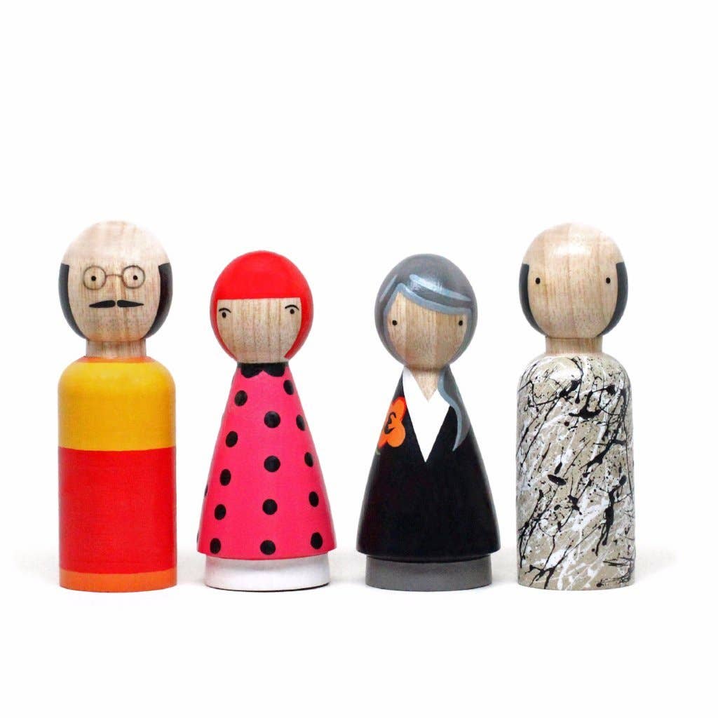 Goose Grease Wooden Peg Dolls - The Modern Artists II