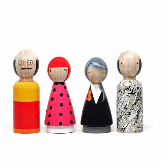 Goose Grease Wooden Peg Dolls - The Modern Artists II