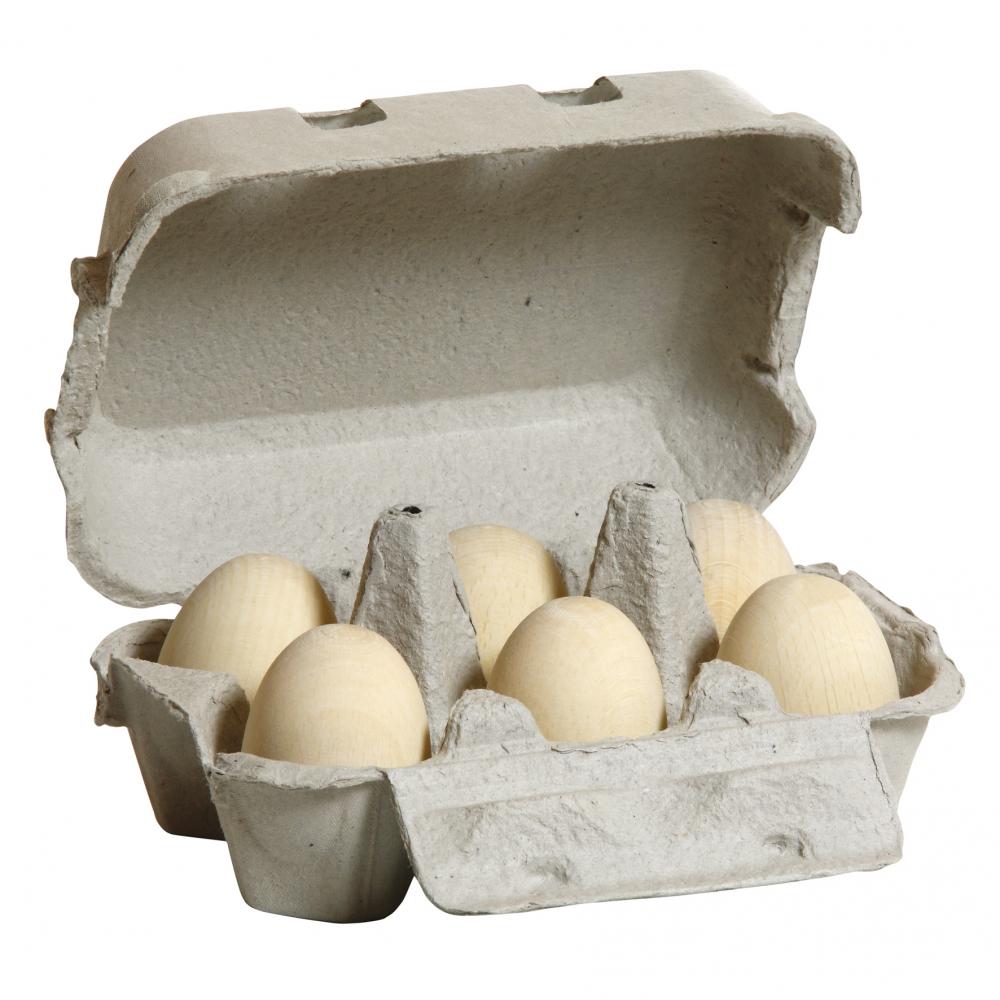 Erzi White Eggs (Six Pack) - Play Food Made in Germany