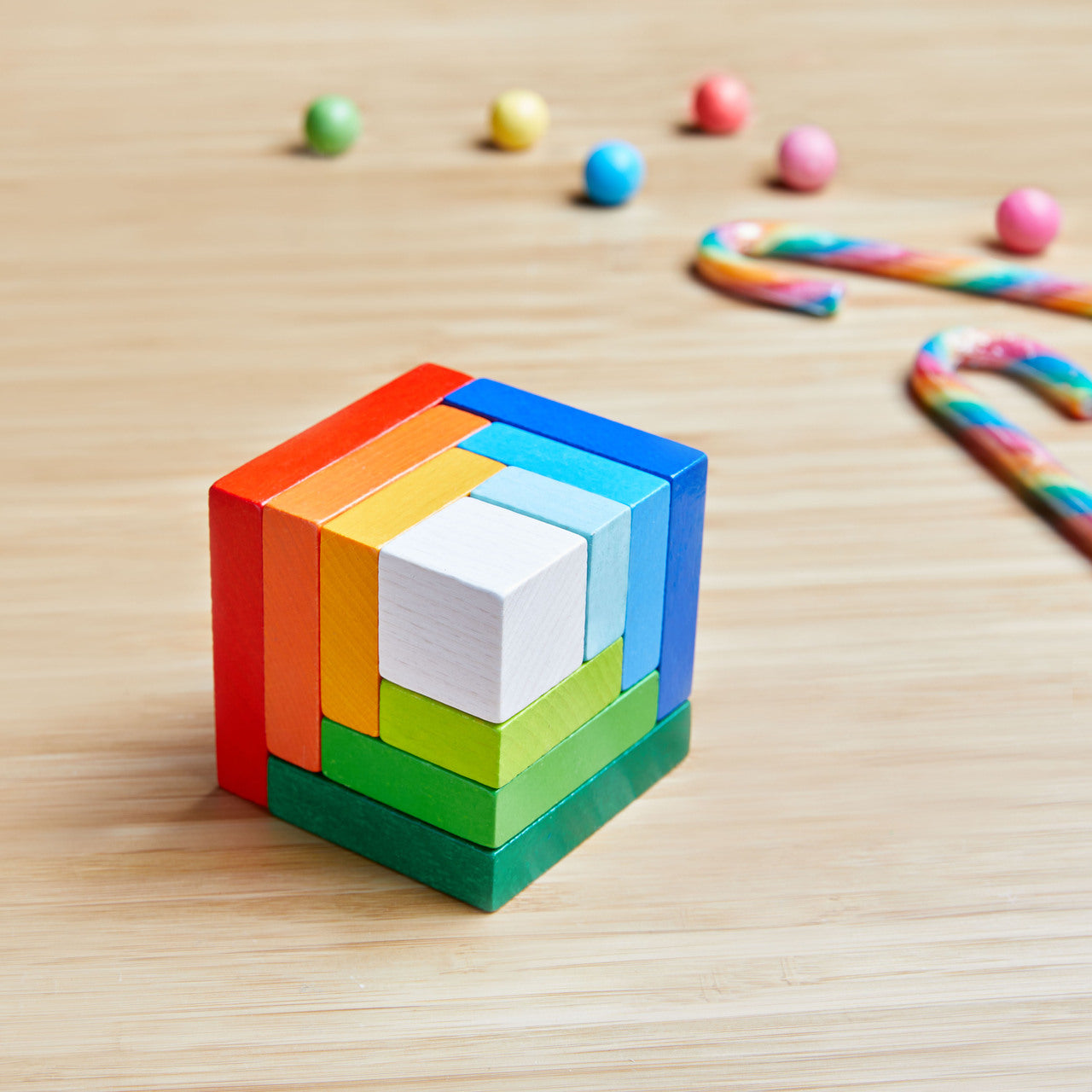 HABA 3D Rainbow Cube Arranging Game