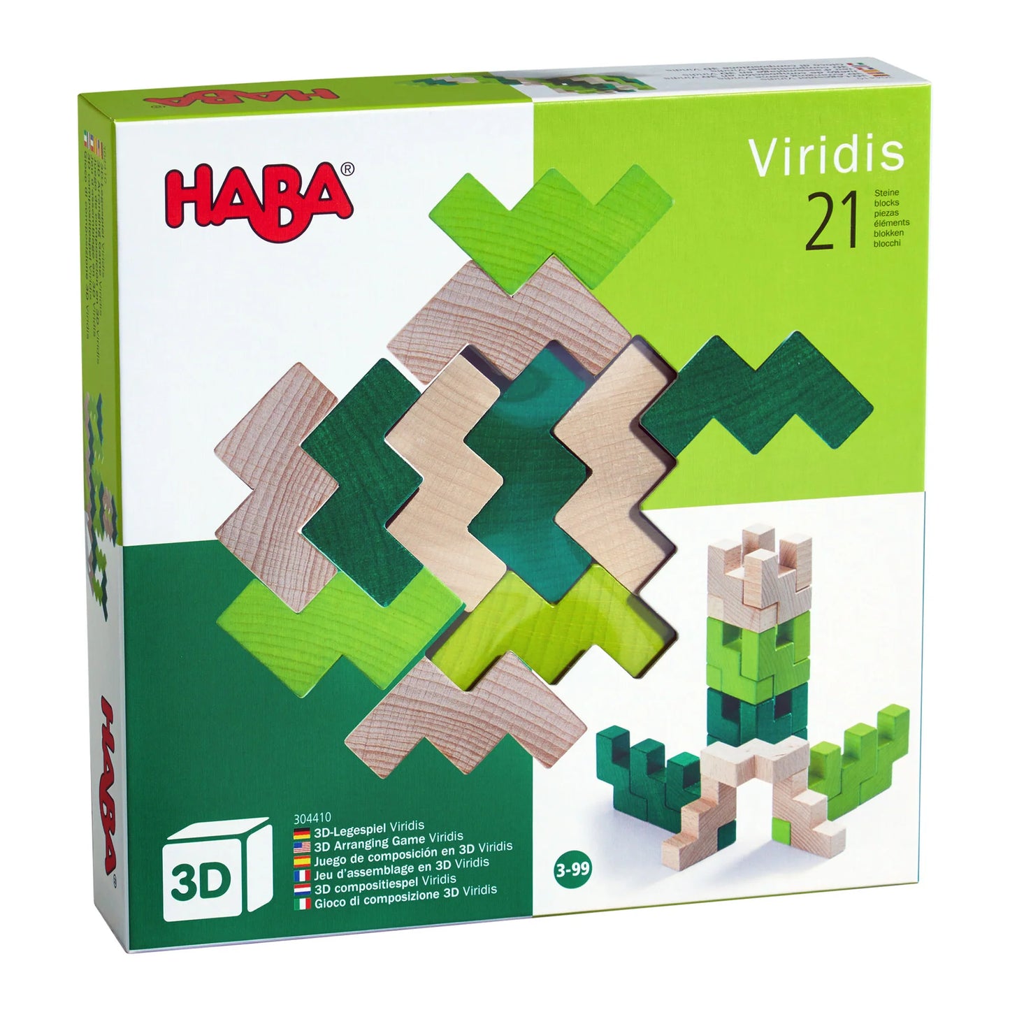 HABA 3D Viridis Wooden Stacking Game