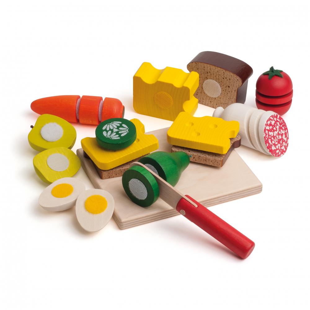 Erzi Learning Box: Cutting and Preparing - Play Food Made in Germany
