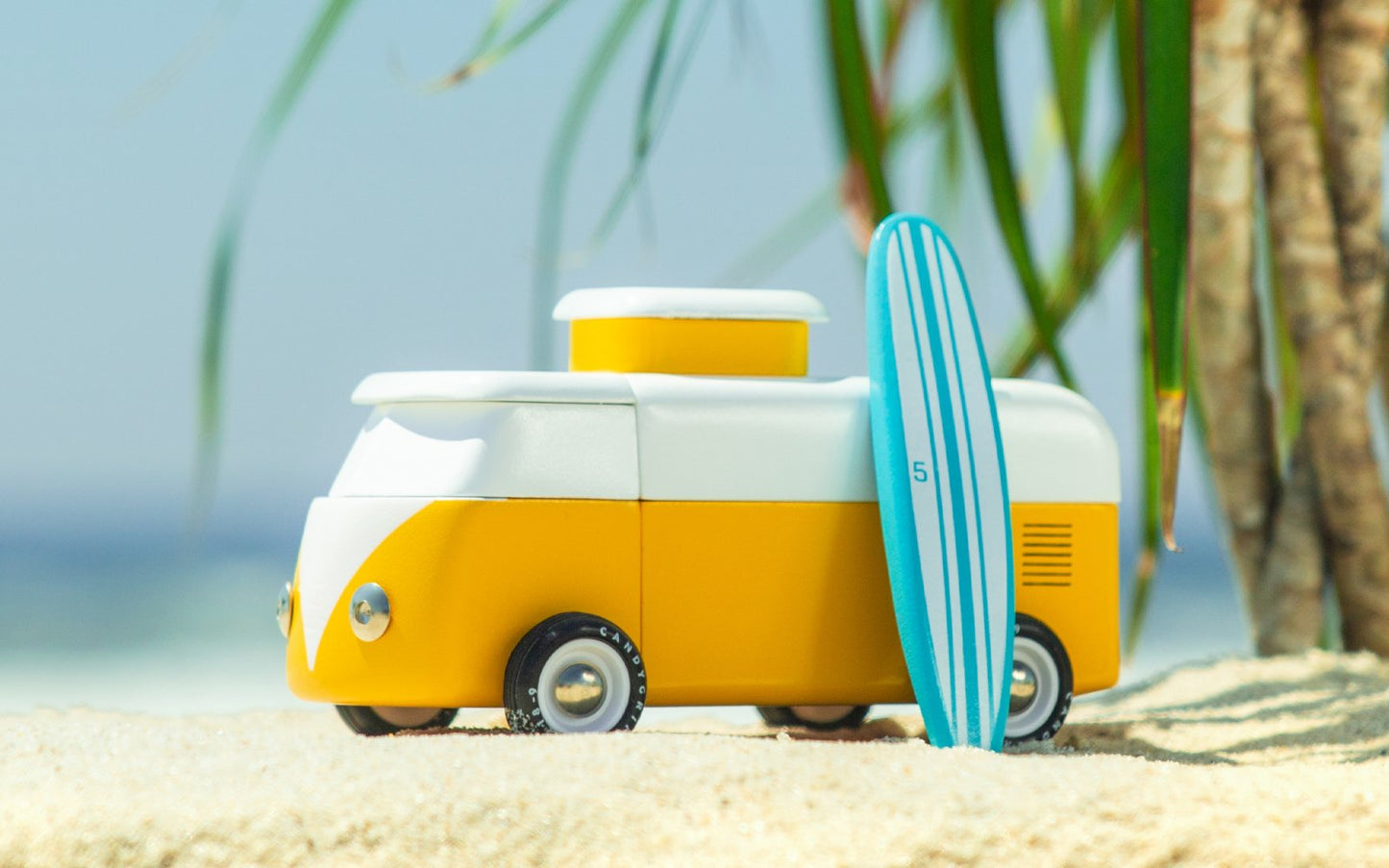 Candylab Toys Beach Bus Sunset  - Modern Vintage Classic Beach Cruiser