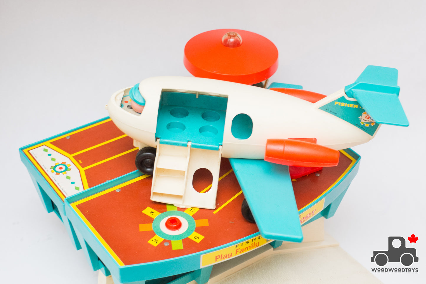 Vintage 1970s Fisher Price #996 Play Family Airport Set