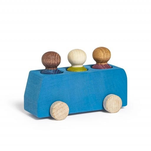 Lubulona Blue Bus with 3 Figures