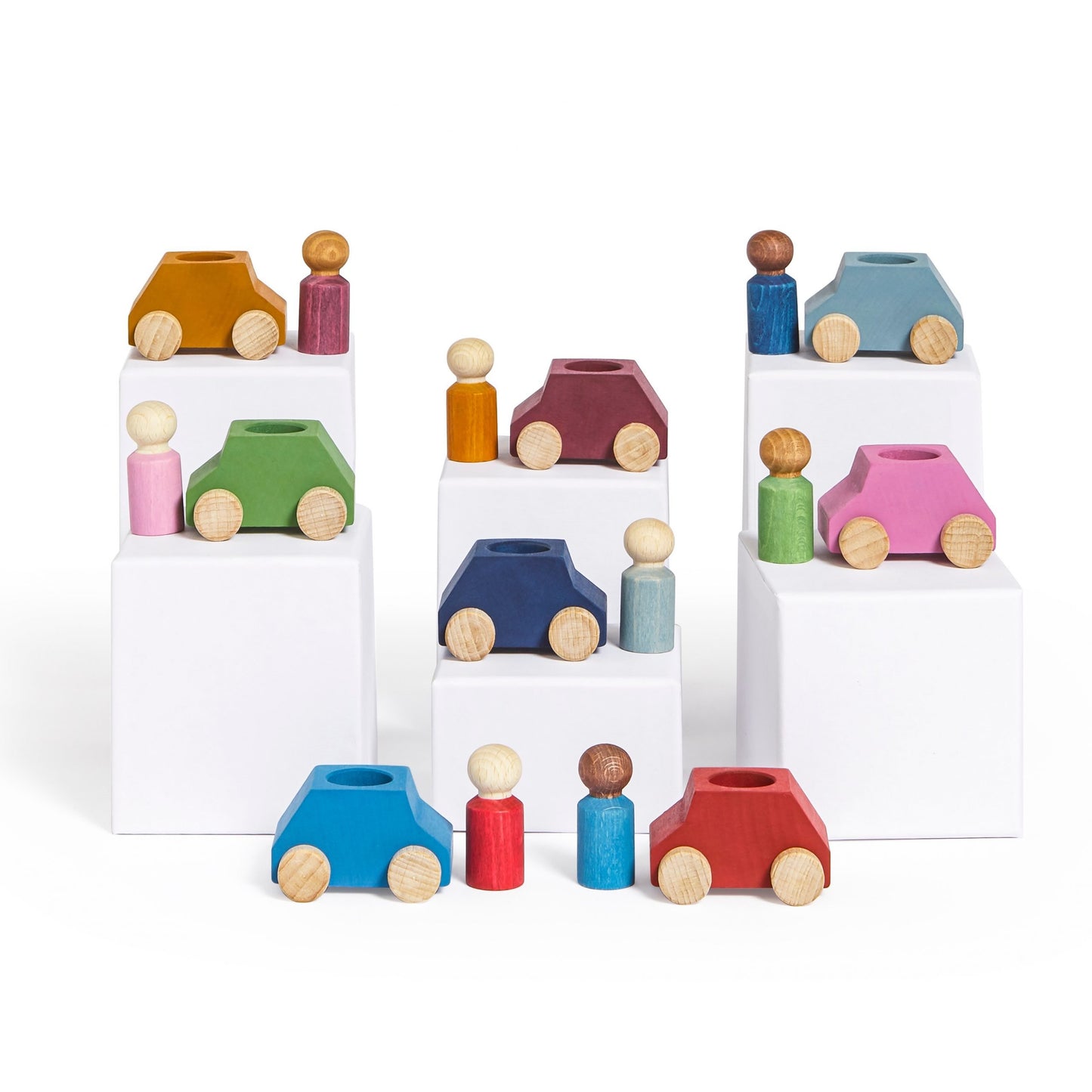 Lubulona Pack de 8 voitures avec 8 figurines 