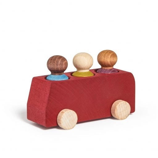 Lubulona Red Bus with 3 Figures