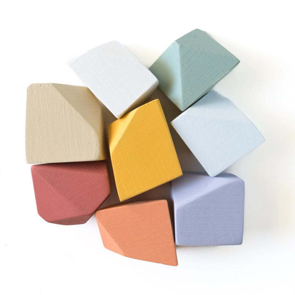 Matte Rainbow Rock Blocks (Set of 8)