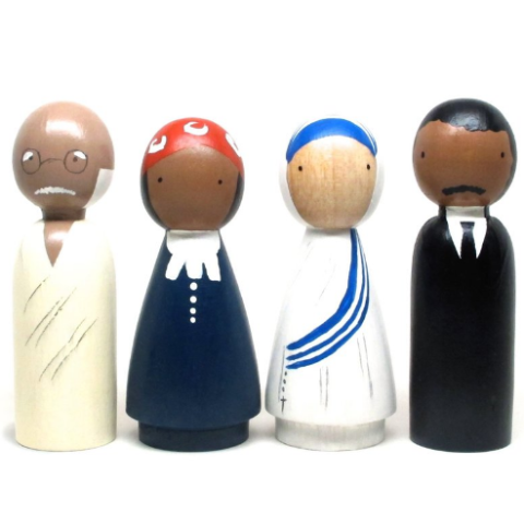 Goose Grease Wooden Peg Dolls - The Peace Makers