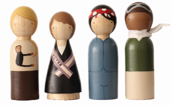 Goose Grease Wooden Peg Dolls - The Trailblazers