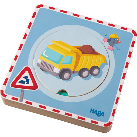 HABA Construction Site 5 Piece Wooden Puzzle