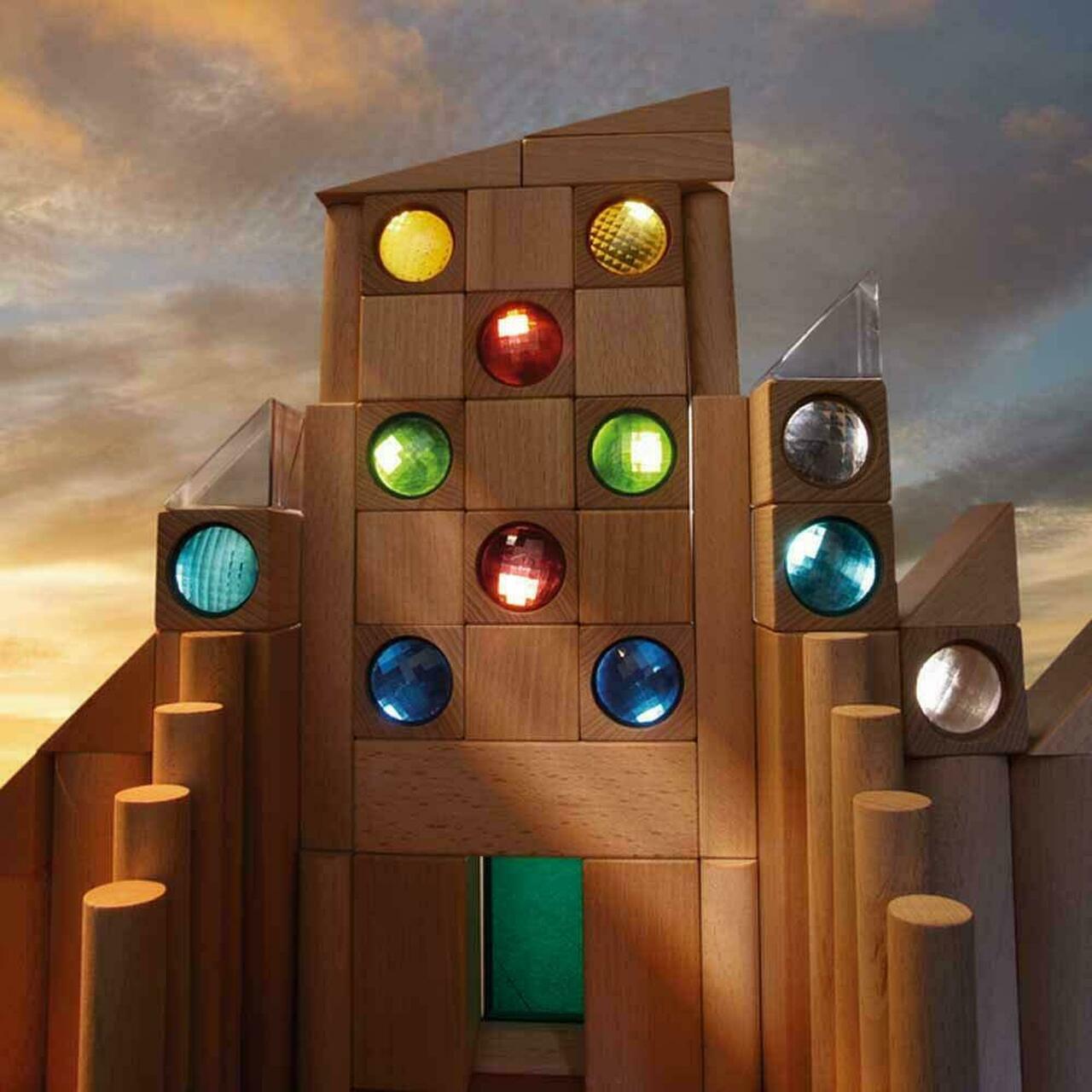 HABA Kaleidoscopic Colored Prisms Building Blocks