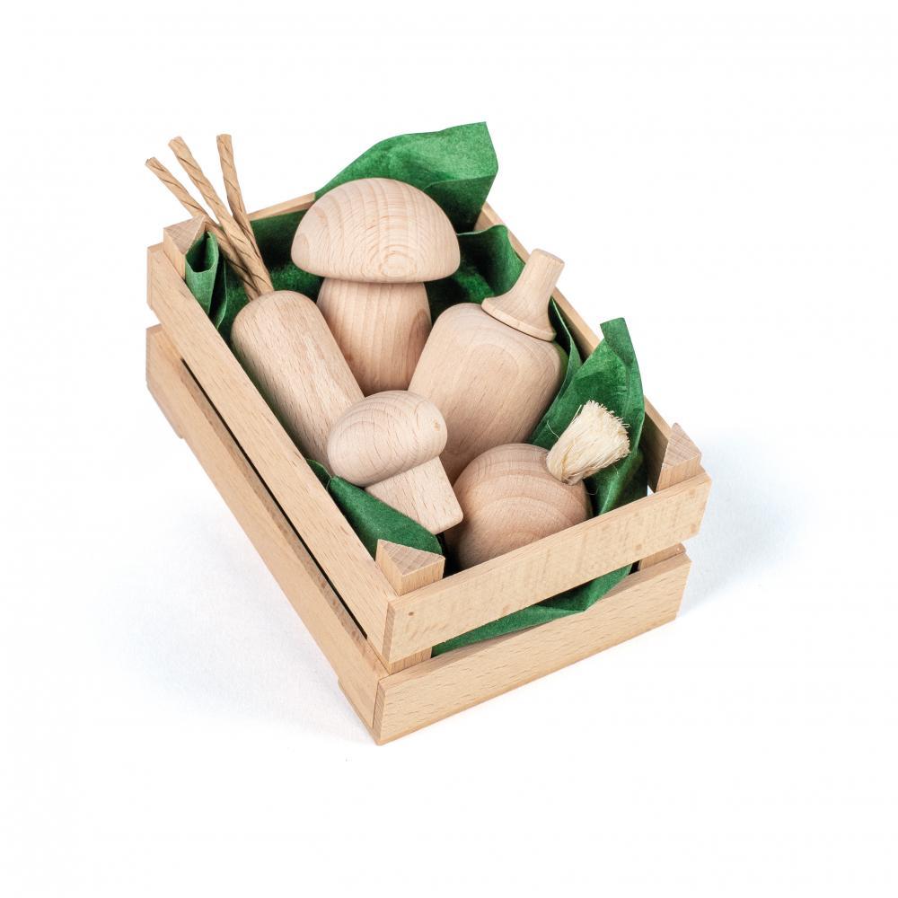Assorted Wooden Natural Vegetables (Small) - Play Food Made in Germany - Wood Wood Toys Canada's Favourite Montessori Toy Store