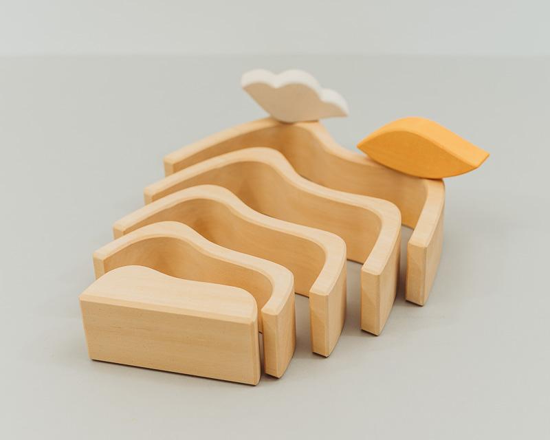 Avdar Mountain Sun and Cloud Stacker - Wood Wood Toys Canada's Favourite Montessori Toy Store
