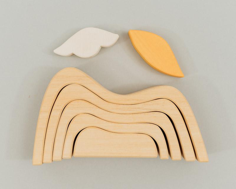 Avdar Mountain Sun and Cloud Stacker - Wood Wood Toys Canada's Favourite Montessori Toy Store