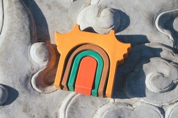 Avdar Tingzi Temple Arch Block Set - Wood Wood Toys Canada's Favourite Montessori Toy Store