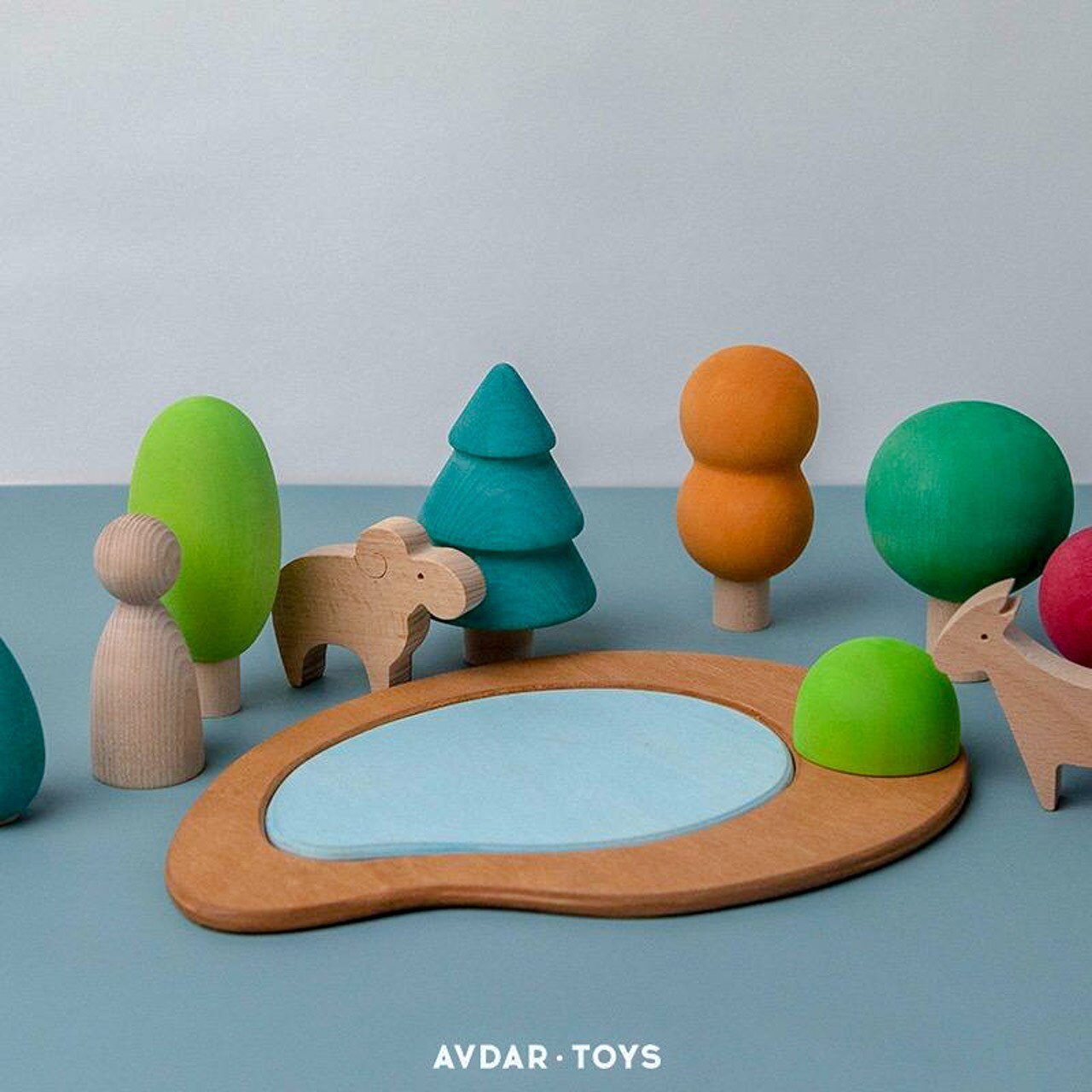 Avdar Wooden Lake (Summer/Winter) - Wood Wood Toys Canada's Favourite Montessori Toy Store