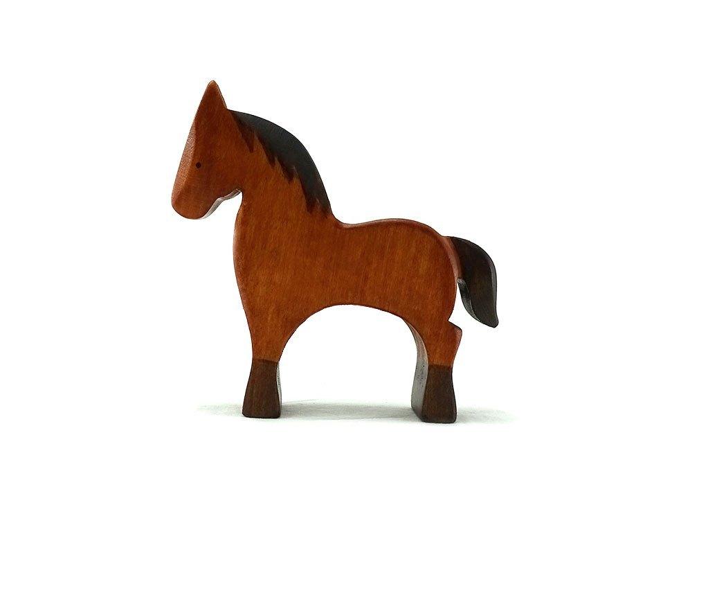Brin d'Ours Handmade Wooden Horse - Wood Wood Toys Canada's Favourite Montessori Toy Store