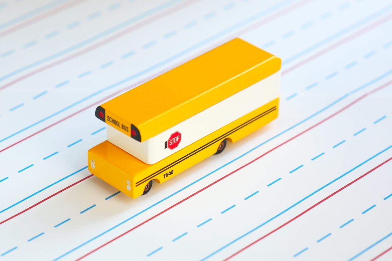 Candylab Cool Bus Modern Vintage School Bus - Wood Wood Toys Canada's Favourite Montessori Toy Store