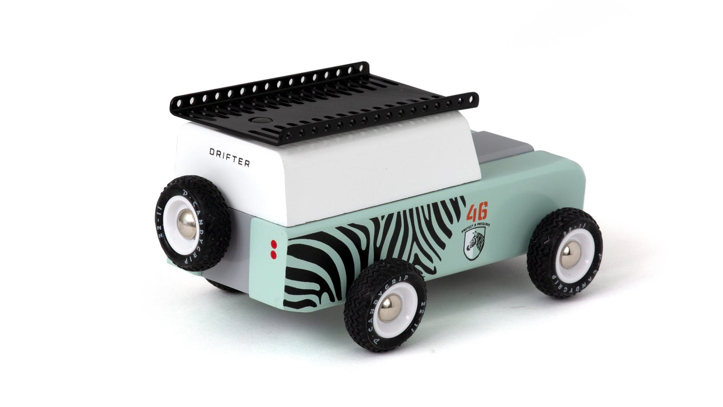 Candylab Toys Drifter Zebra- Modern Vintage Adventure Vehicle - Wood Wood Toys Canada's Favourite Montessori Toy Store