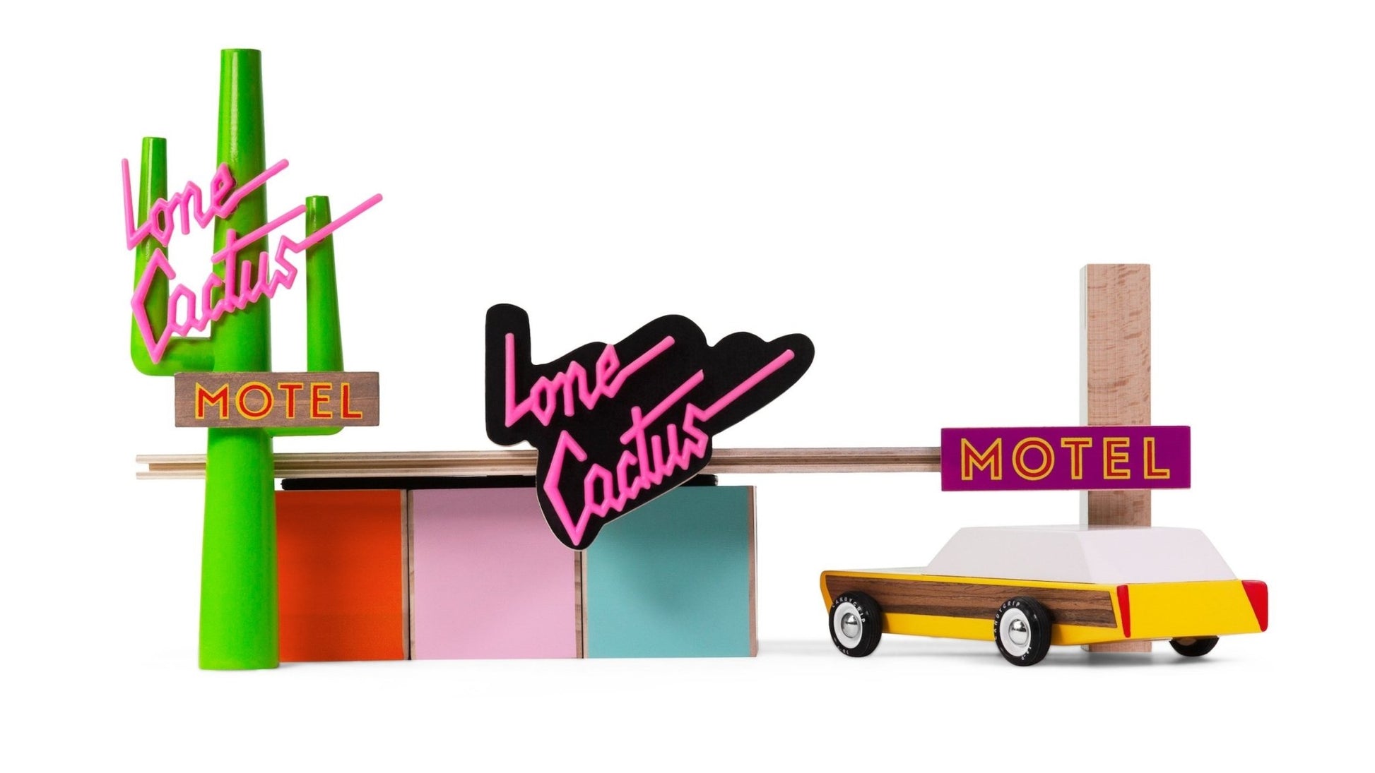 Candylab Toys Lone Cactus Motel - Modern Vintage Scenery - Wood Wood Toys Canada's Favourite Montessori Toy Store