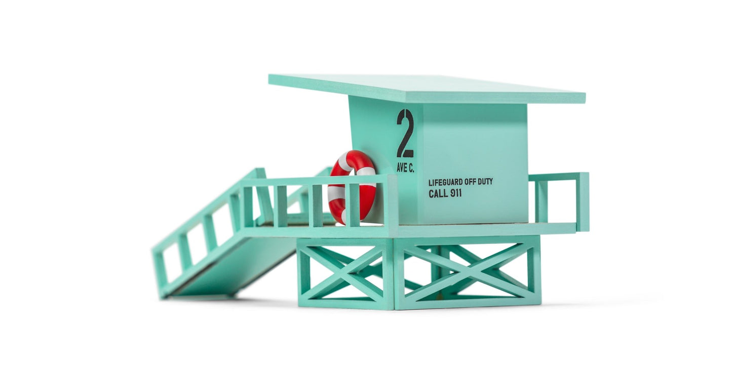 Candylab Toys Lone Malibu Beach Tower - Modern Vintage Scenery - Wood Wood Toys Canada's Favourite Montessori Toy Store