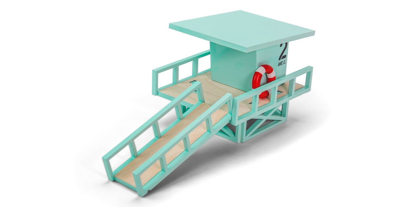 Candylab Toys Lone Malibu Beach Tower - Modern Vintage Scenery - Wood Wood Toys Canada's Favourite Montessori Toy Store