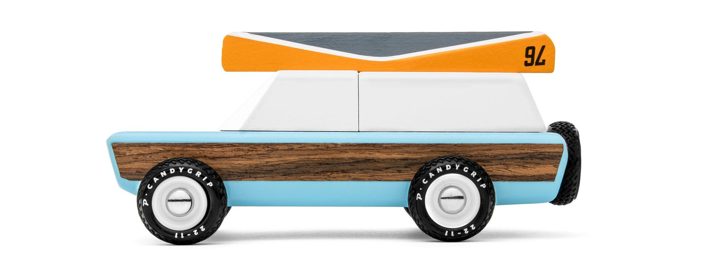 Candylab Toys Pioneer Classic with Canoe - Modern Vintage Station Wagon - Wood Wood Toys Canada's Favourite Montessori Toy Store