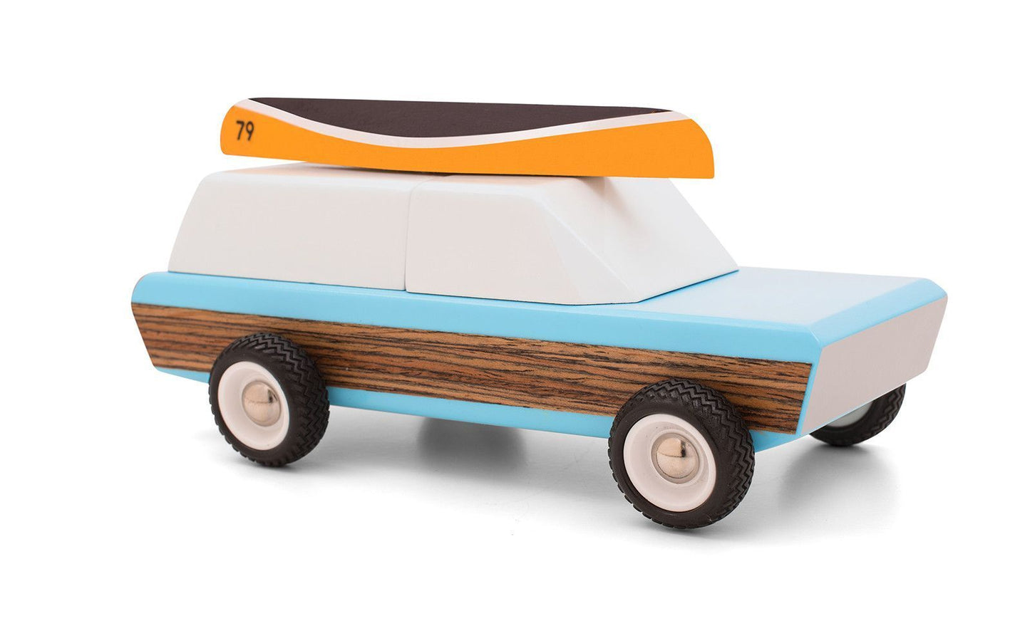 Candylab Toys Pioneer Classic with Canoe - Modern Vintage Station Wagon - Wood Wood Toys Canada's Favourite Montessori Toy Store