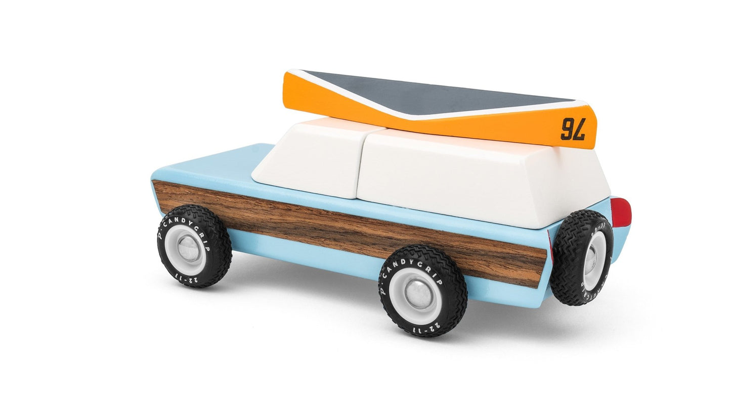 Candylab Toys Pioneer Classic with Canoe - Modern Vintage Station Wagon - Wood Wood Toys Canada's Favourite Montessori Toy Store