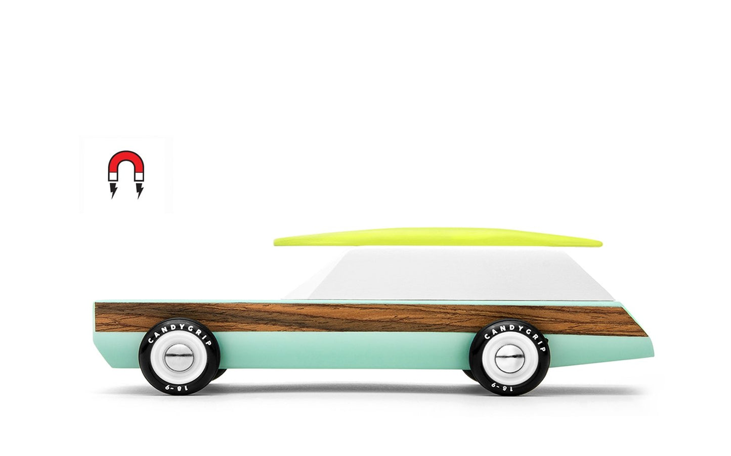 Candylab Toys Woodie Redux with Surfboard - Modern Vintage Station Wagon - Wood Wood Toys Canada's Favourite Montessori Toy Store