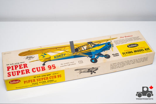 Circa 1961 Guillow's Piper Super Cub 95 Wooden Plane Model (Boxed) - Wood Wood Toys Canada's Favourite Montessori Toy Store