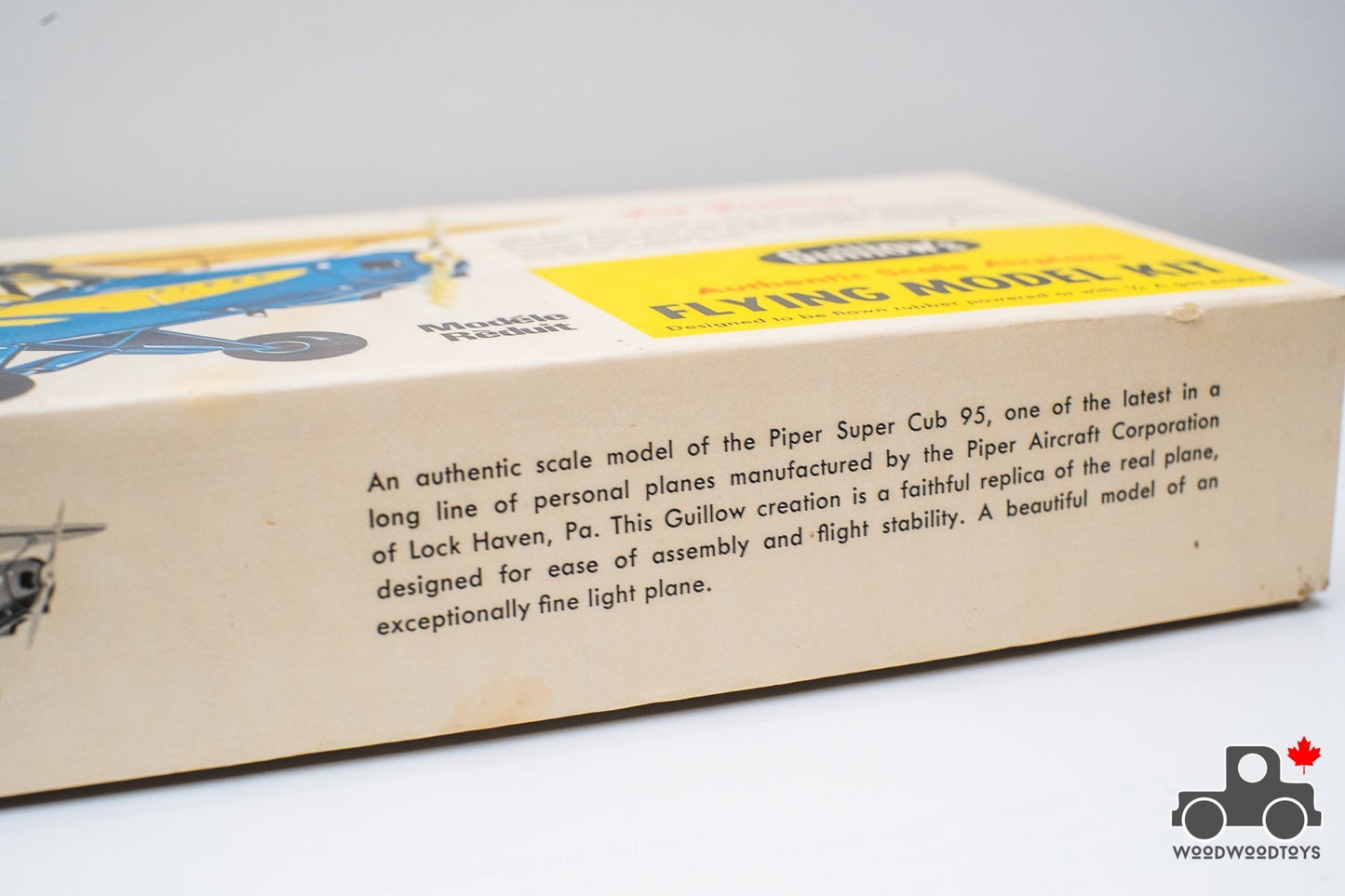 Circa 1961 Guillow's Piper Super Cub 95 Wooden Plane Model (Boxed) - Wood Wood Toys Canada's Favourite Montessori Toy Store